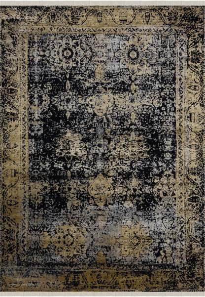 Ковер Fresco 2001C4 BLK-LGLD z