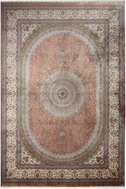 Ковер Qum 2007A Beige-Burgundy 1