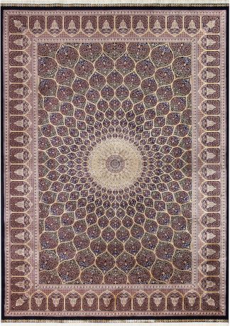 Kilimas Qum 2142Y Navy-Yellow 1